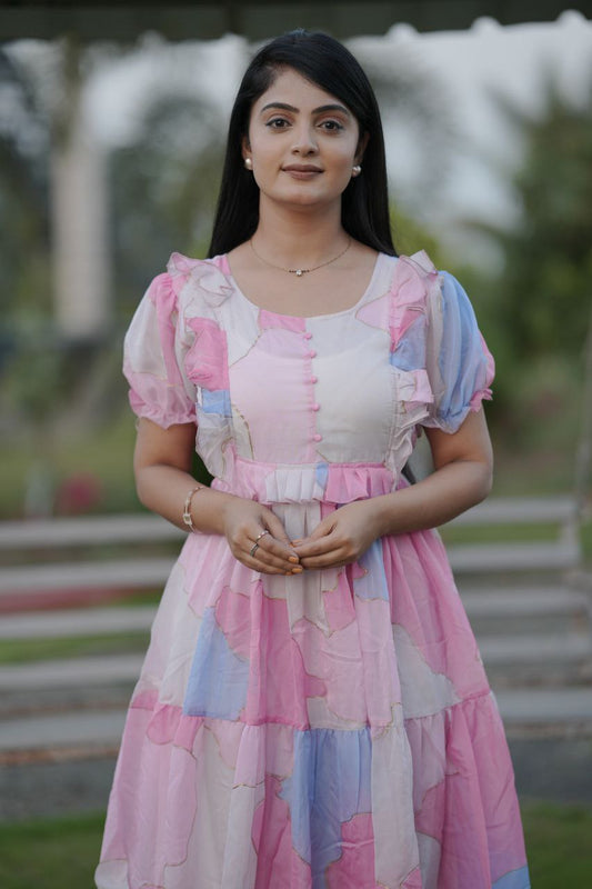 Pastel Tie-Dye Maxi Dress