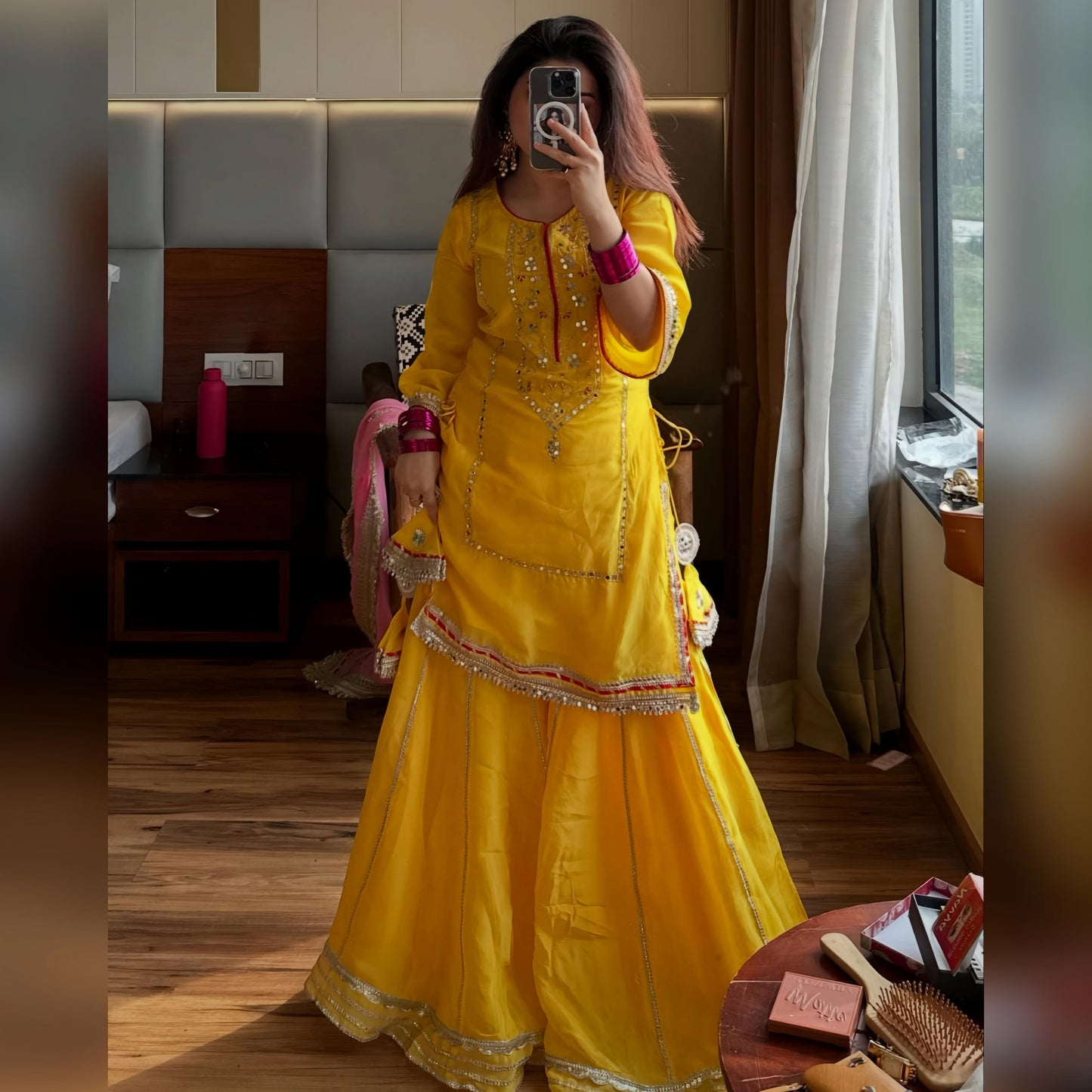 Radiant Yellow Premium Sharara Suit Set