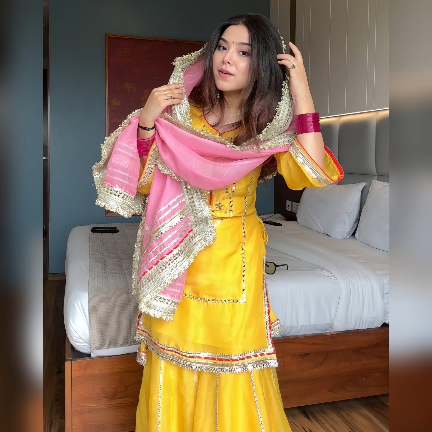 Radiant Yellow Premium Sharara Suit Set