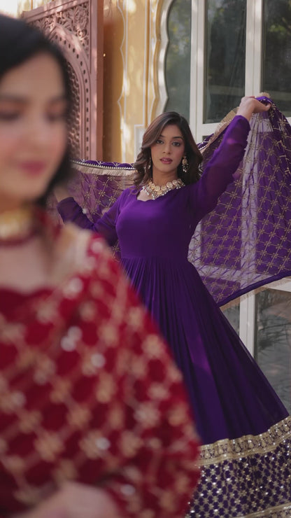 Majestic Purple Dream Designer Gown